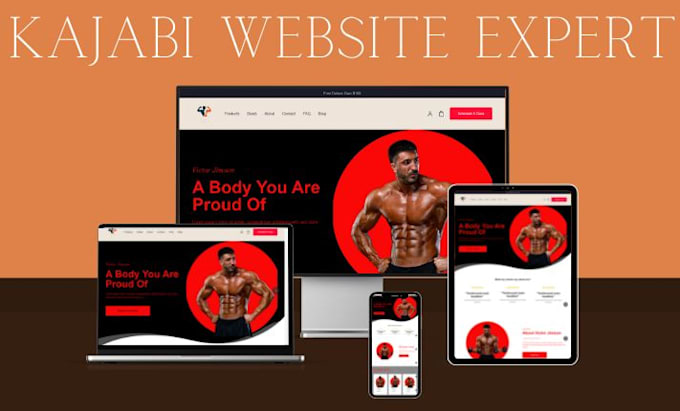 design a stylish kajabi website, kajabi landing page, online course