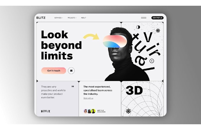 do stunning website ui ux design, figma web ui design