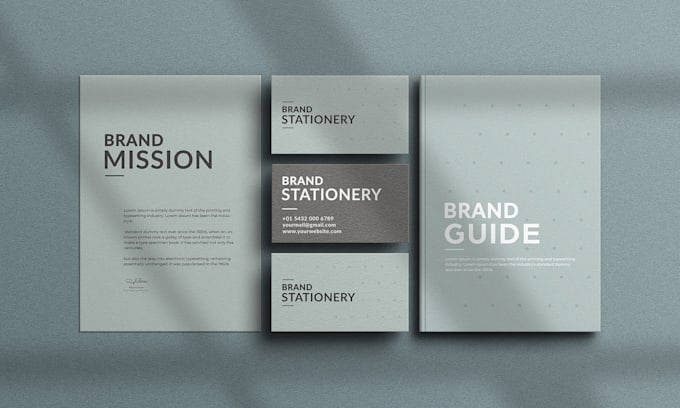 design complete branding or brand identity with guide