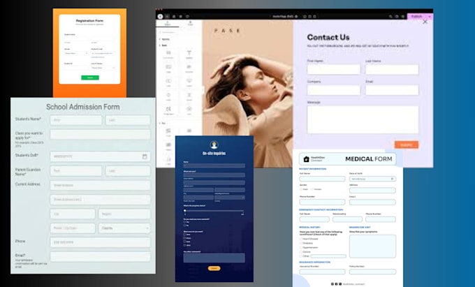 create professional forms using jotform, typeform, google forms, ninja forms,
