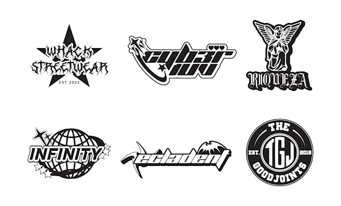 design y2k or streetwear style logo