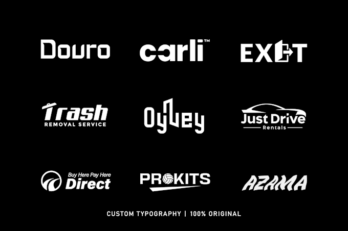 do text based, wordmark, lettermark, lettering, typography logo design