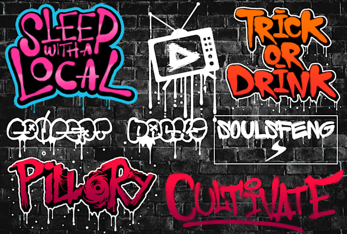 create hand drawn graffiti tag or logo