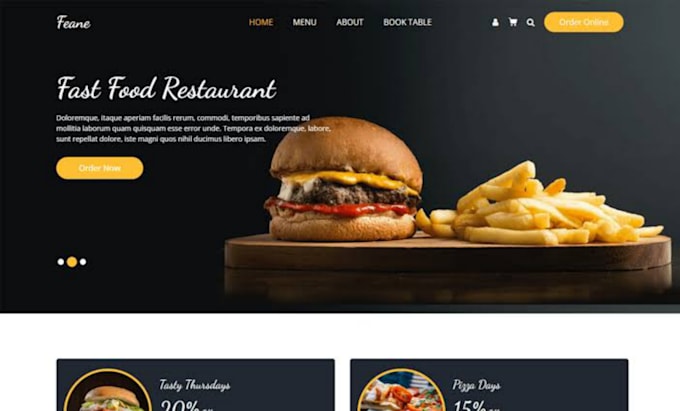 design a professional restaurant wordpress website