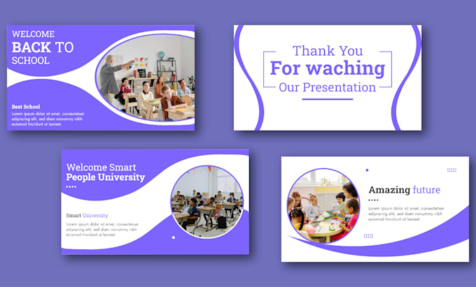 design an artistic school powerpoint presentation slid show