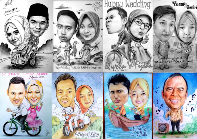 provide funny caricature painting services