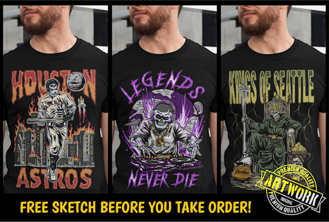 draw tshirt design with warren lotas style