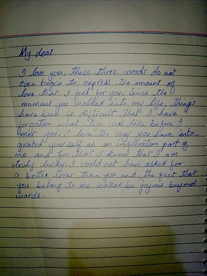 Do handwriting notes and letters in calligraphy by Rameez_01 | Fiverr