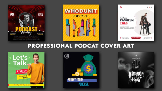 design a professional podcast cover art
