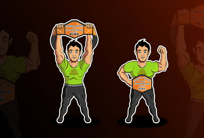 create 2d vector character, cartoon mascot, animal sticker
