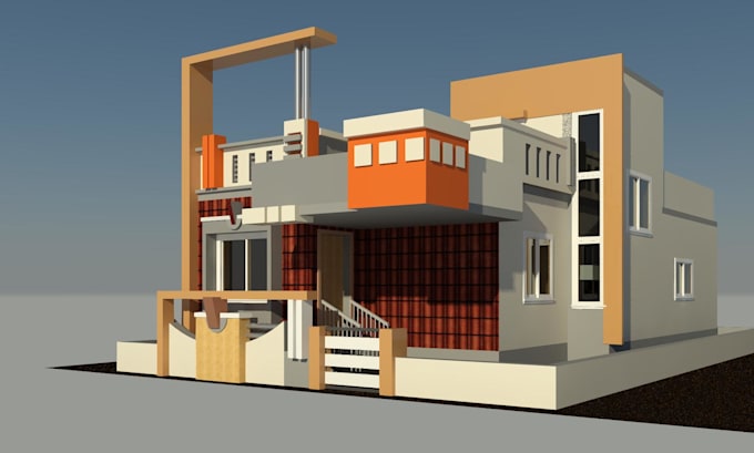 make 3d banglo for you