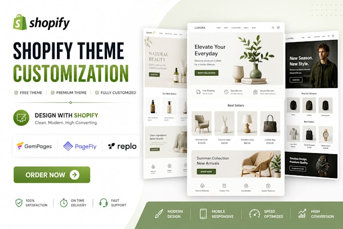 change and upgrade shopify theme and customization shopify store