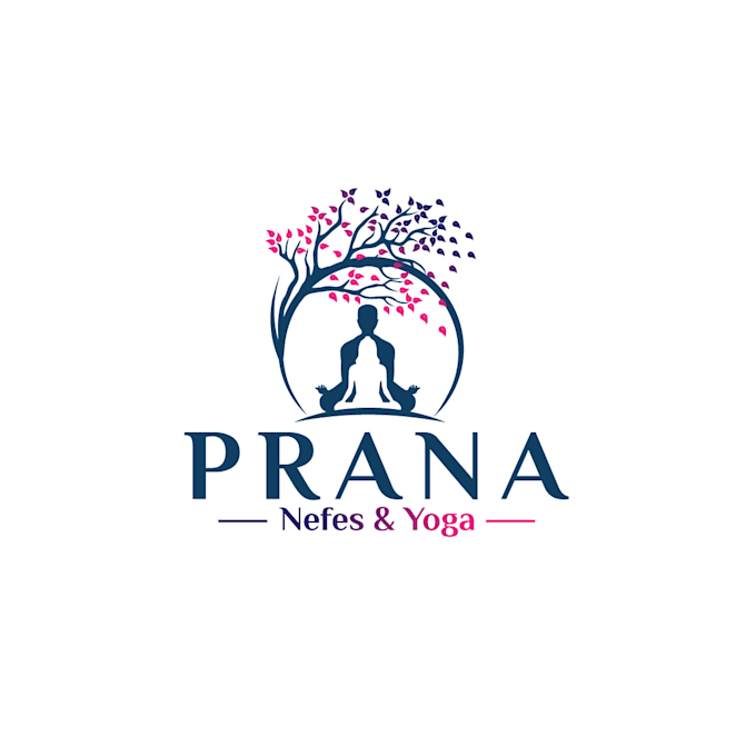 design creative yoga tree logo for you
