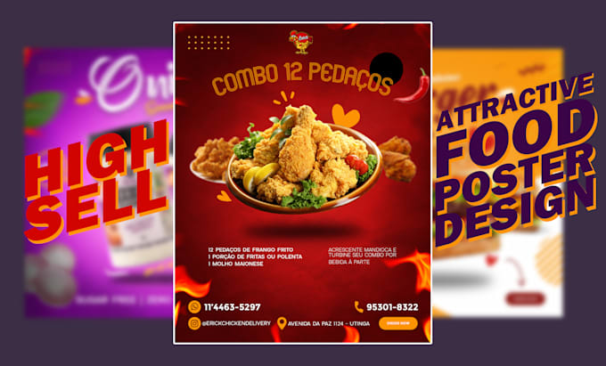 design awesome attractive restaurant menu food poster