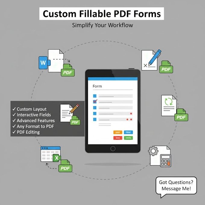 create a professional fillable PDF form with interactive fieds