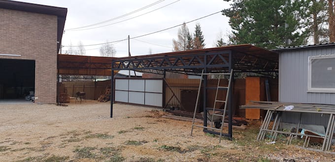 create a basic project of a carport