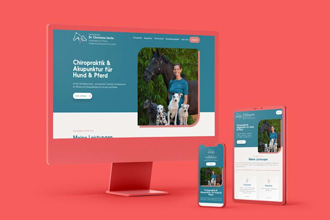 eine moderne webseite mit individuellem design