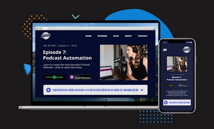 design a modern and attractive podcast wordpress website