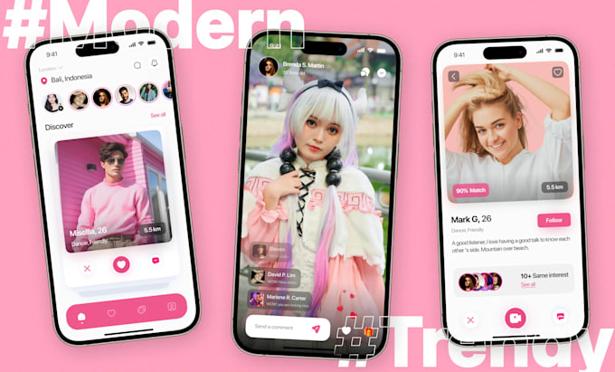do mobile app design, app mockup, UI UX design, UI wireframe and figma prototype