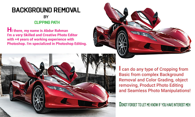 do background removal and clipping path service by photoshop editing