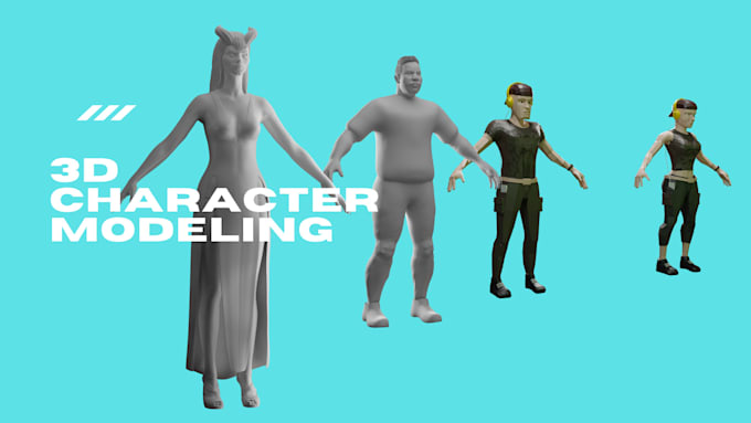 do 3d character modeling for game, animation etc