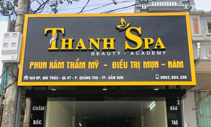 design 3d letter signage, shop front design