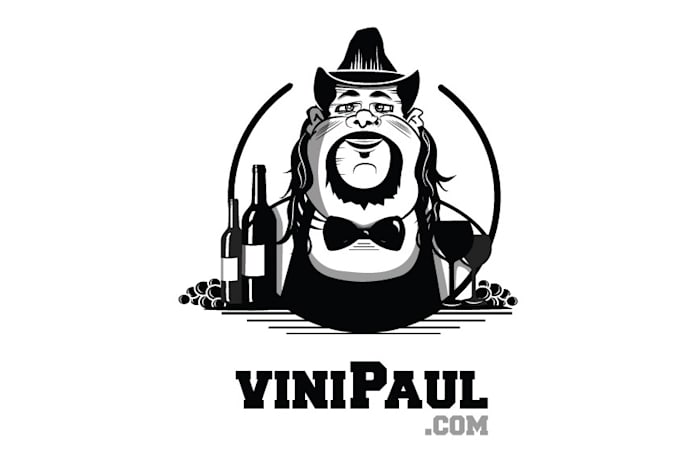 do modern line caricature logo design