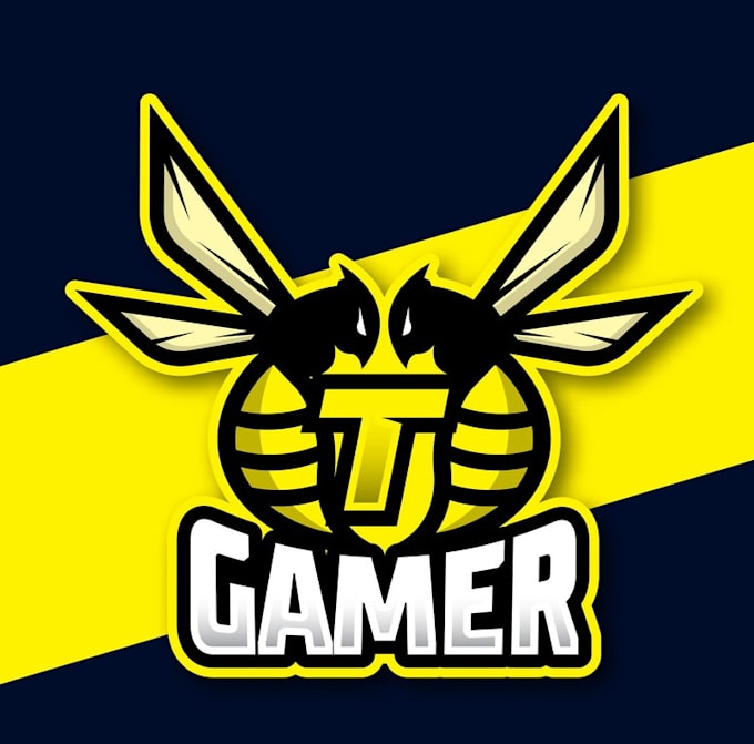 do modern line bee mascot logo design