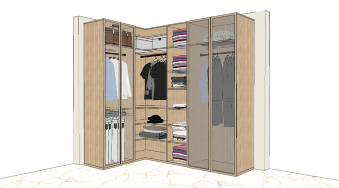 design and render your wardrobe, closet, or custom storage