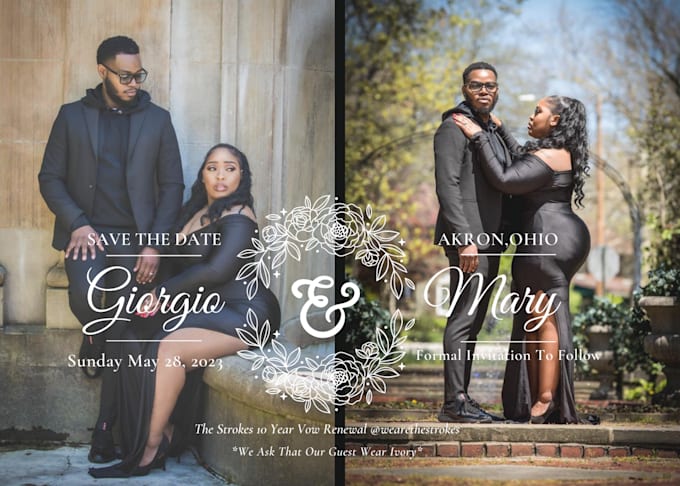design your wedding invitation card, save the date, flyers, program