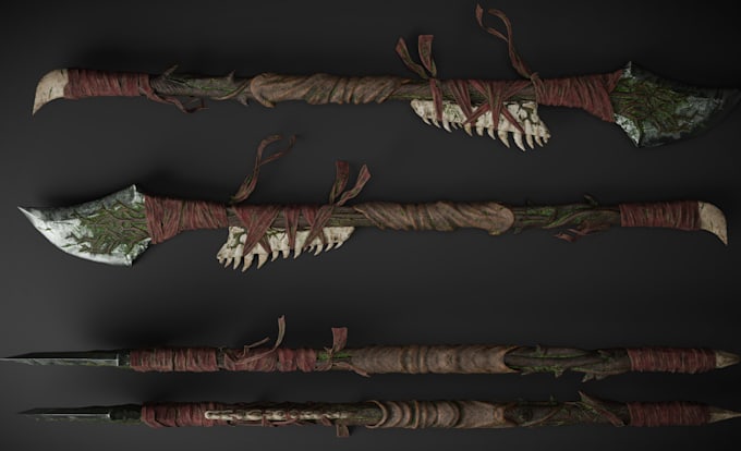 make 3d model weapons for games and animation