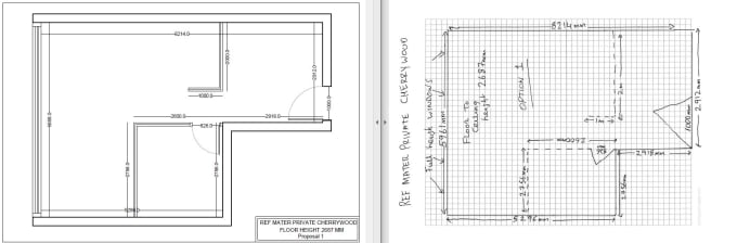 convert pdf , sketch , image to autocad with dimensions , data , modifications