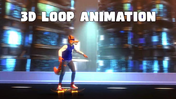 create 3d character animations loop for streaming and music videos