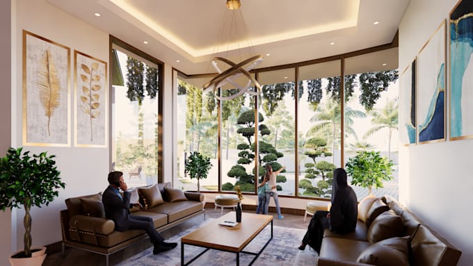 Do realistic 3d interior rendering by Rizcreative_ | Fiverr