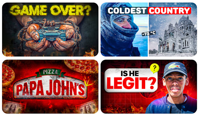 design attractive and clickbait youtube thumbnails