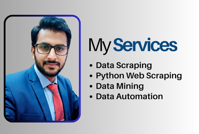 do data scraping, data mining and python web scraping