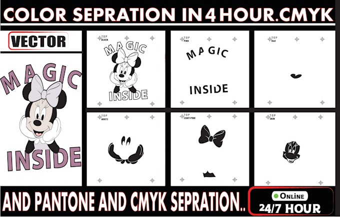 cmyk spot and simulated color separation 3 hours