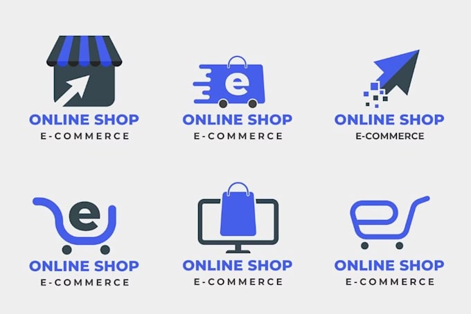 amazon, shopify, and ecommerce logo design
