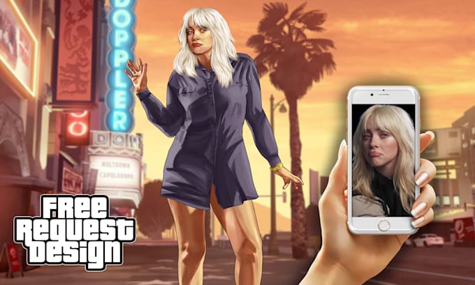 make a custom cartoon in gta style from your photo