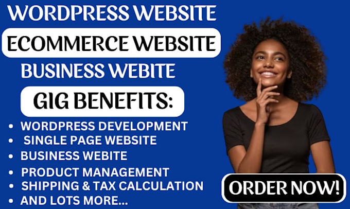 create a wordpress ecommerce website, online store, business website