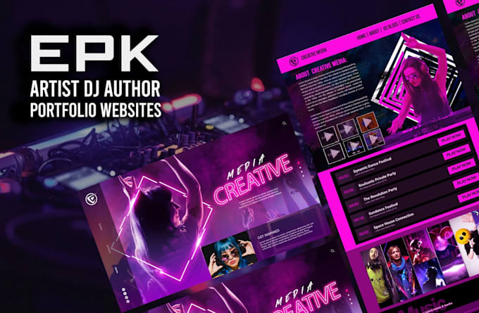 design develop artist website epk sheet, press kit, media kit