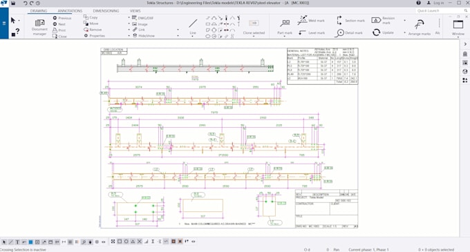 make 3d tekla model and extract drawings and reports and boms