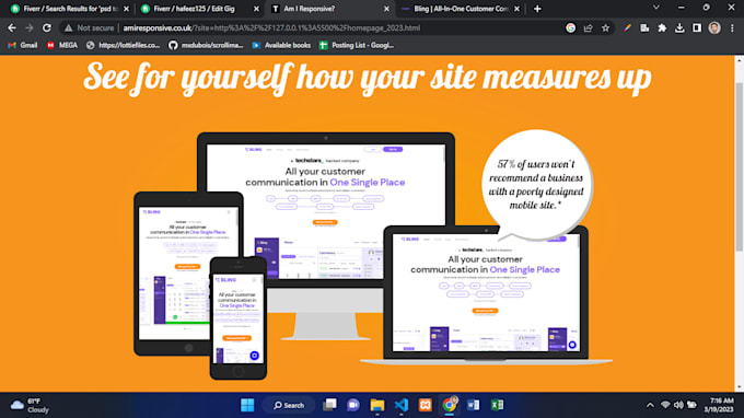 convert psd figma xd canva to HTML website within 18 hours