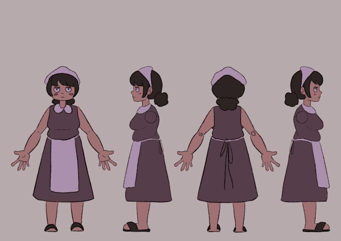 Make character design turnarounds for you by Likharte | Fiverr