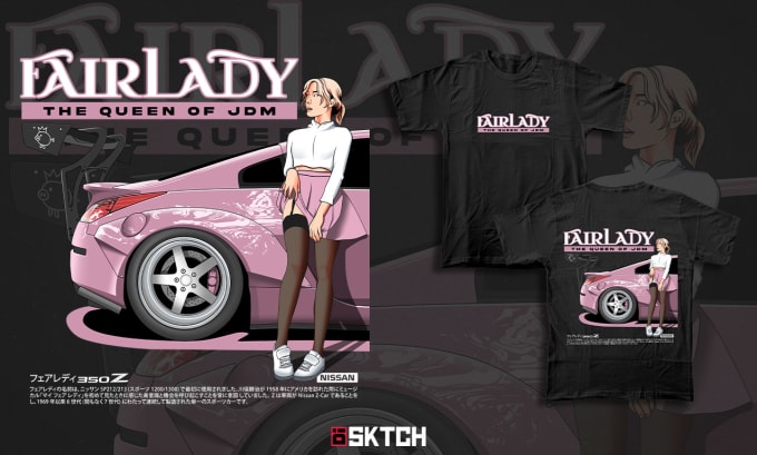 create a raster car illustration for t shirt