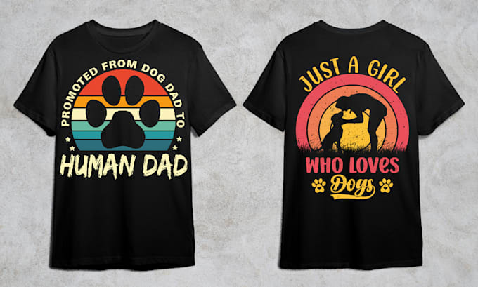 design high converting dog t shirt graphics for pet lovers