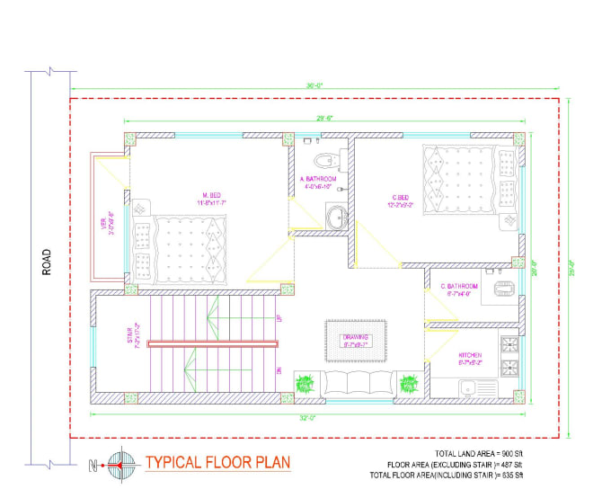 Design Autocad 2d Floor Plan And Autocad Drawings Of House Plans By Usamatahir909 Fiverr