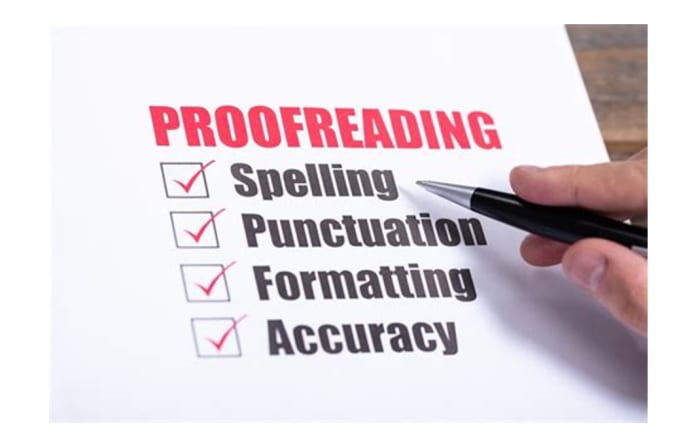 proofread, edit and correct in french