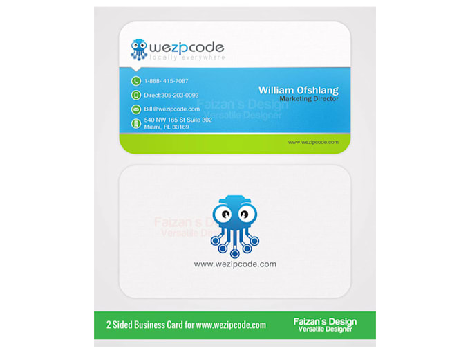 recreate or design a business card or recreate fast