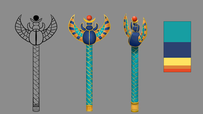 create a stylized weapon or prop design for you